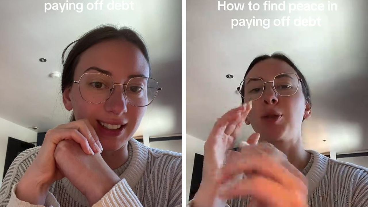 TikToker shares a debt-paying mindset for mental peace.