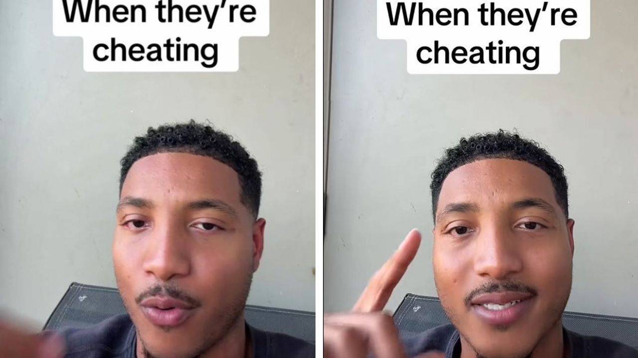 TikToker lists behaviors of cheating men.