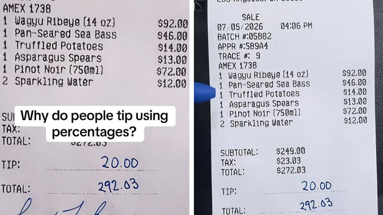 TikToker asks why waiters should be tipped high.