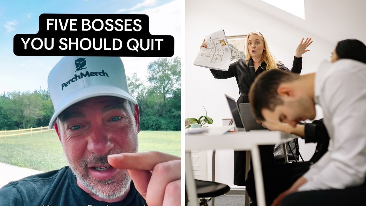 A TikTok creator described five kinds of bosses he believes employees should leave immediately.