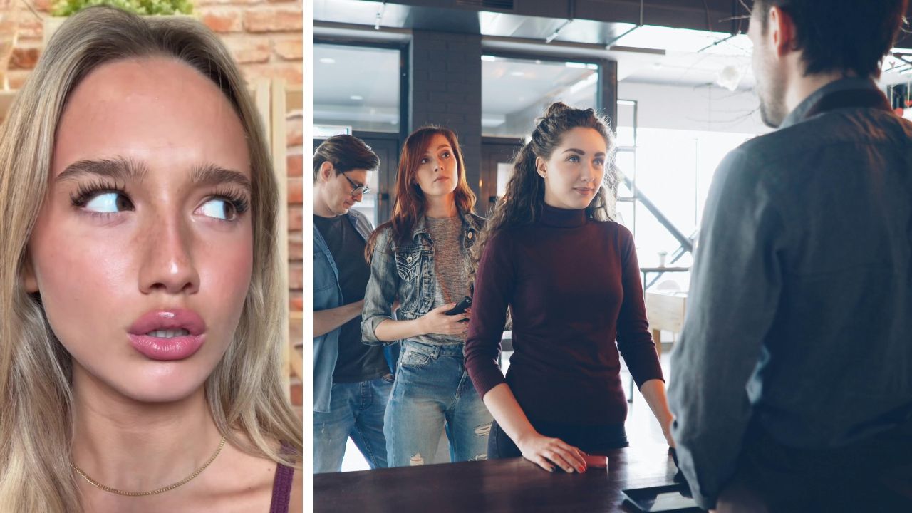 A TikTok skit about an awkward coffee shop interaction sparks a debate over customer service and workplace expectations.