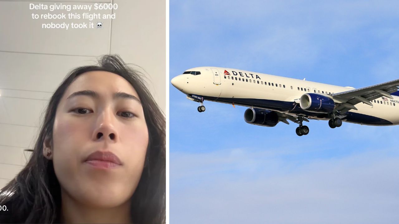 Delta flight's reported $6,000 compensation offer leaves tiktok user confused.