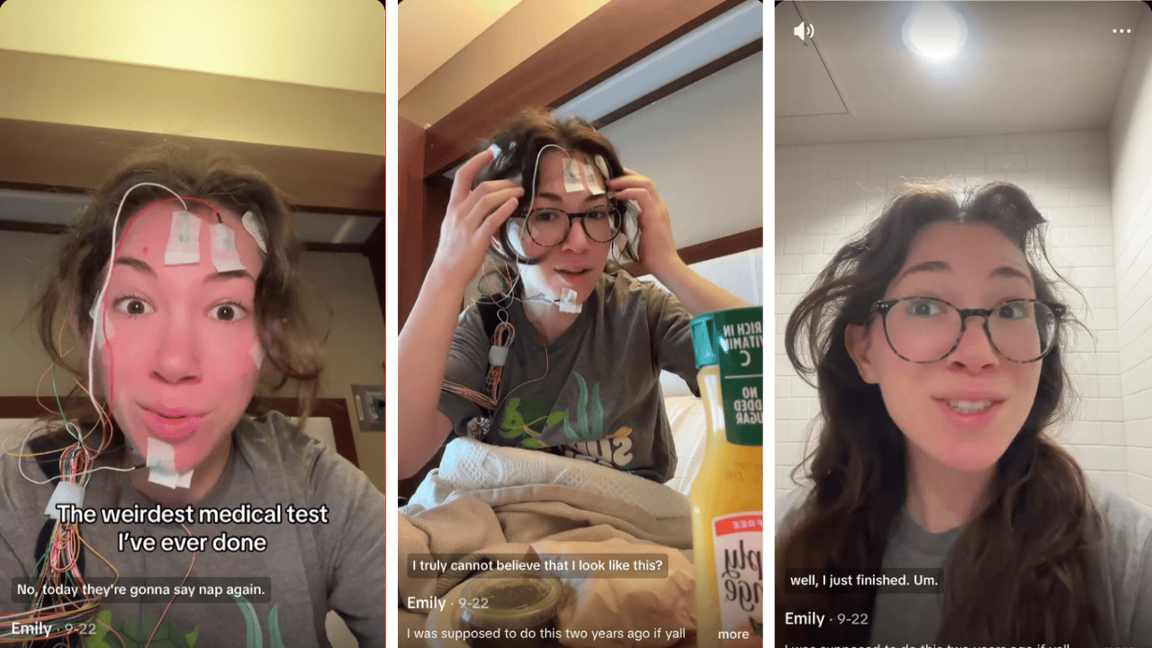 TikToker Does a Medical Test to Find Out Why She's Always Sleepy