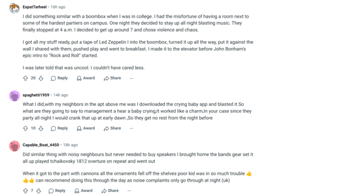 Reddior Gave These Noisy Neighbors a Taste of Their Own Medicine