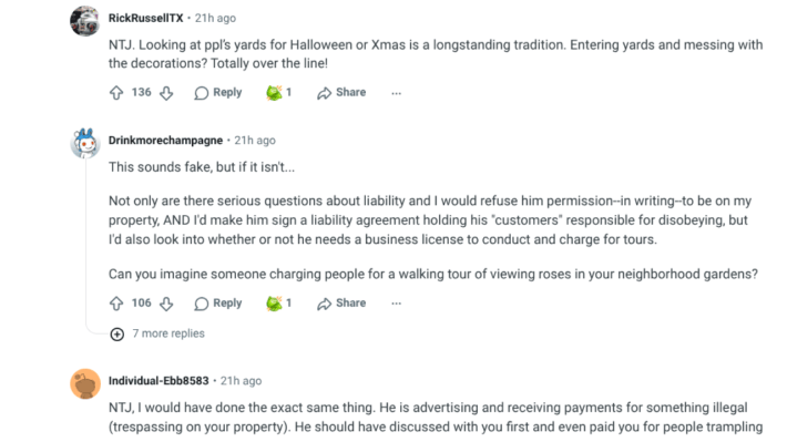 Redditor Said his Entitled Neighbor Got Upset When he Shut off his Halloween Decorations Because he Invited Strangers onto his Yard