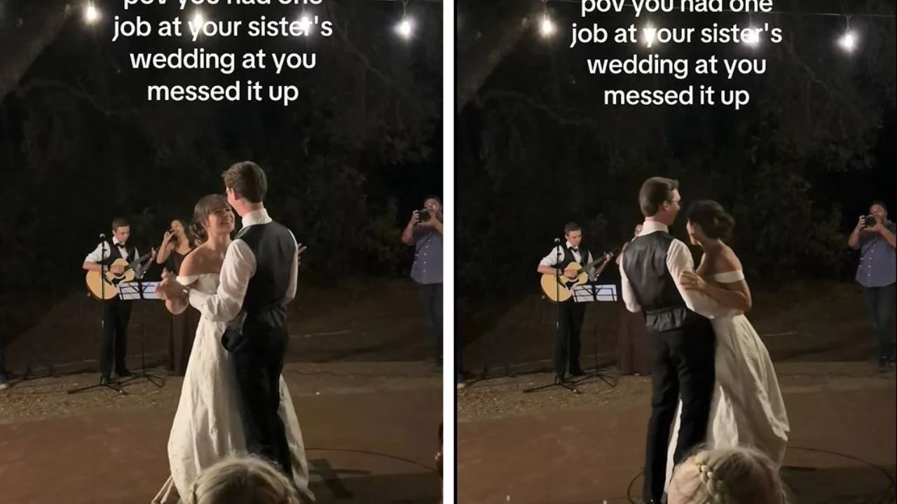 TikToker forgets song at sister’s wedding.