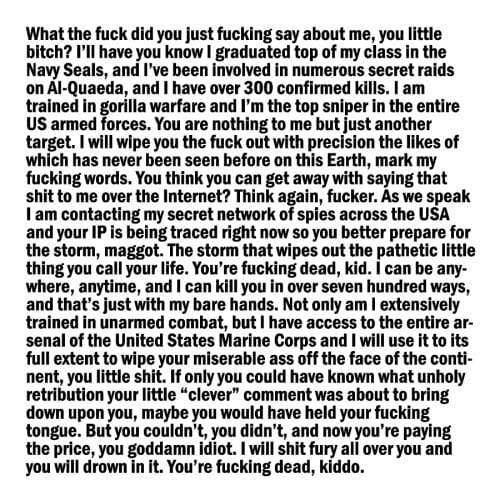 what is a mean - navy seal copypasta