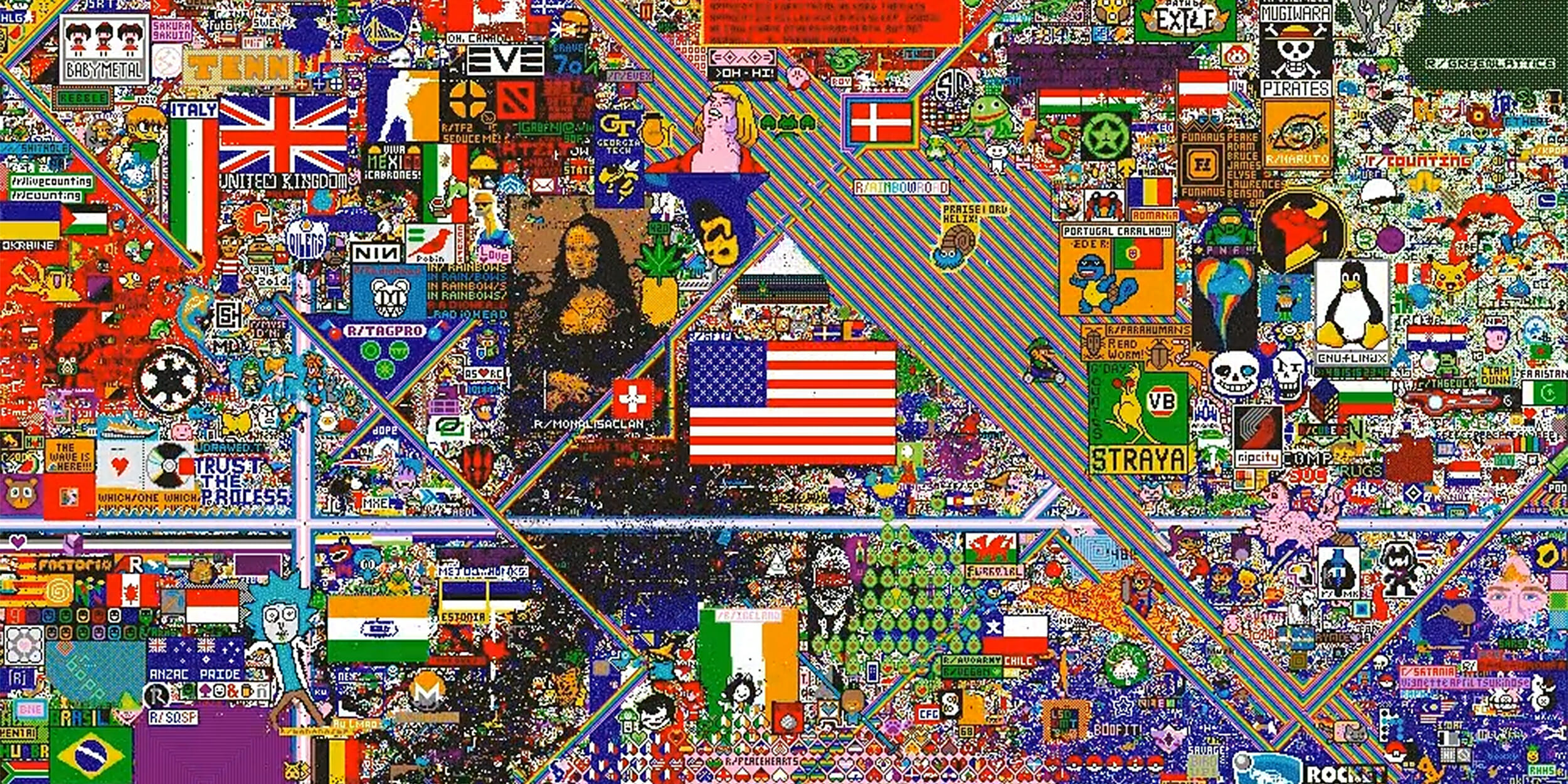 Pixel art collaboration project from Reddit