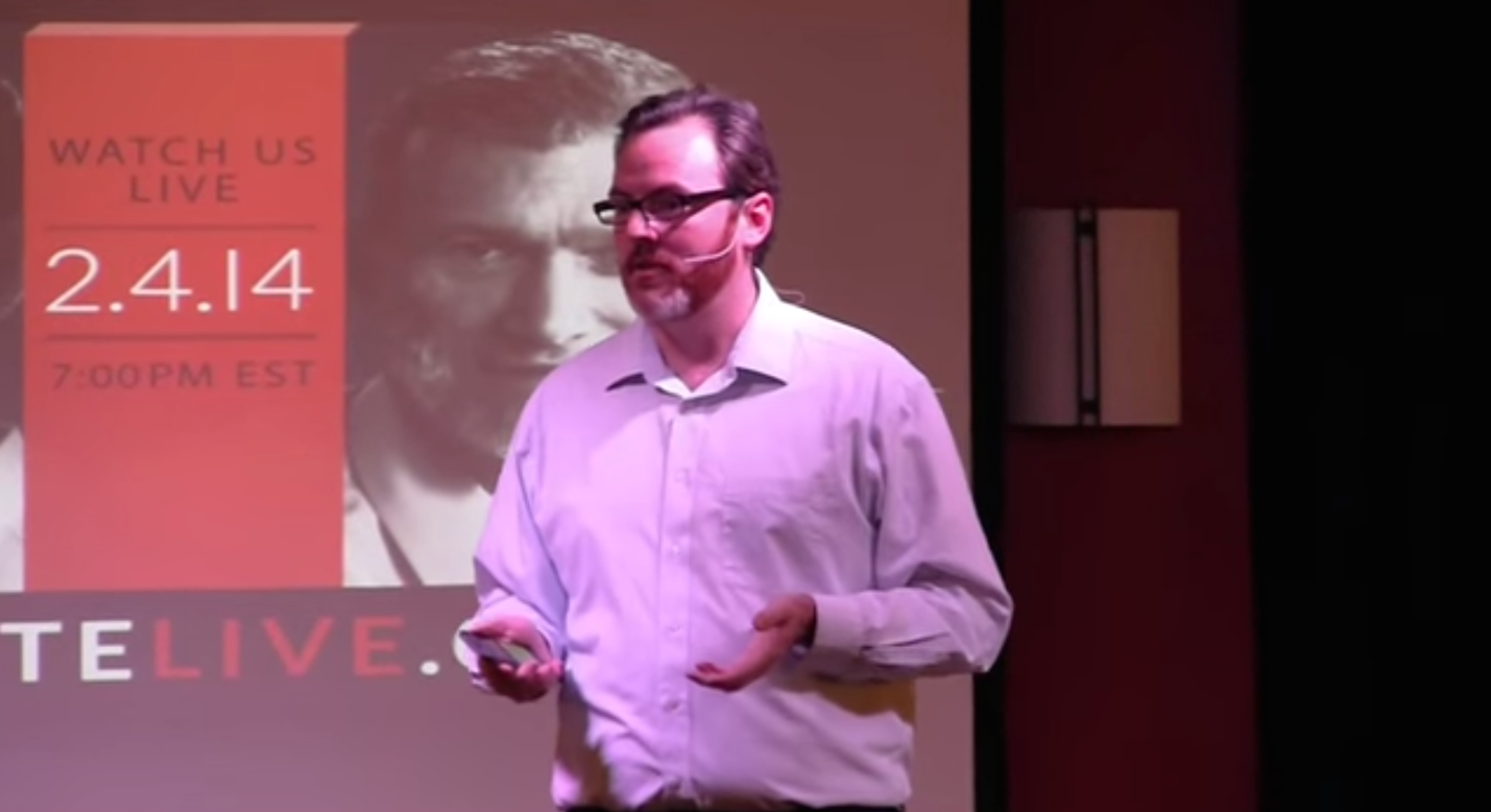 Religious science enthusiast "Science Mike" McHargue delivers a presentation on the intersection of science and faith.