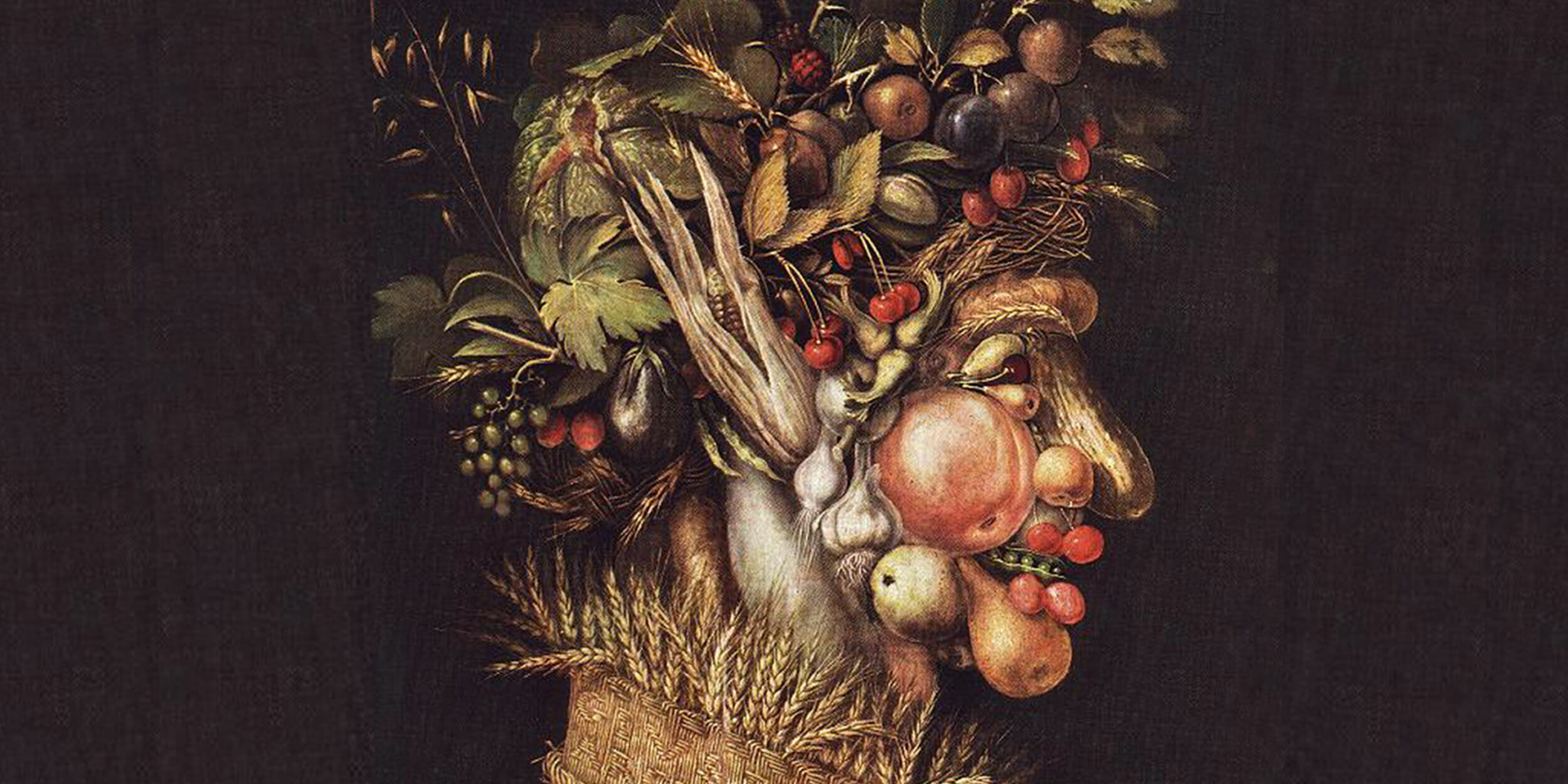 Oil Painting of face made of food. "This Edible Ain't Shit" Meme.