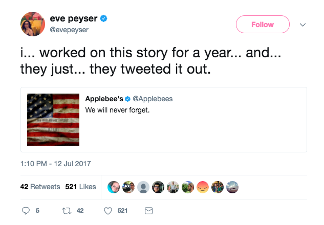 he just tweeted it out