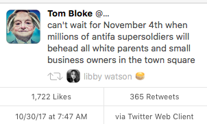 Tom Bloke tweet about November 4