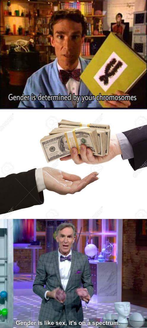 bill nye gender quote: fake imade of bill nye on gender