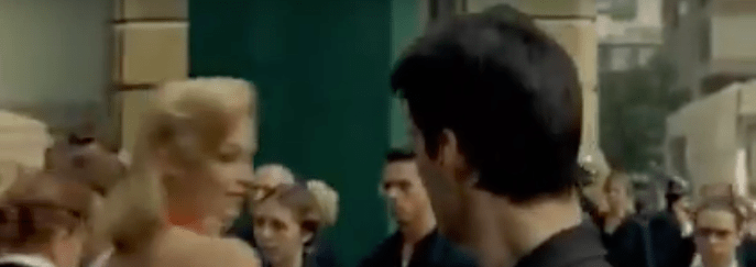 woman in red dress scene matrix