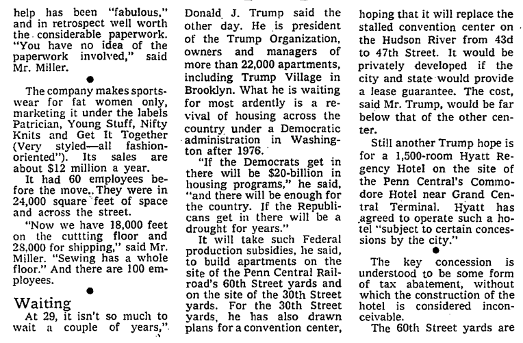 Trump outlines his hope for a Democratic president in 1976