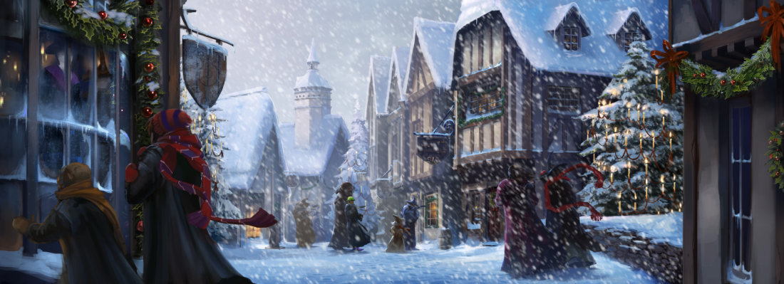 Hogsmeade in the winter