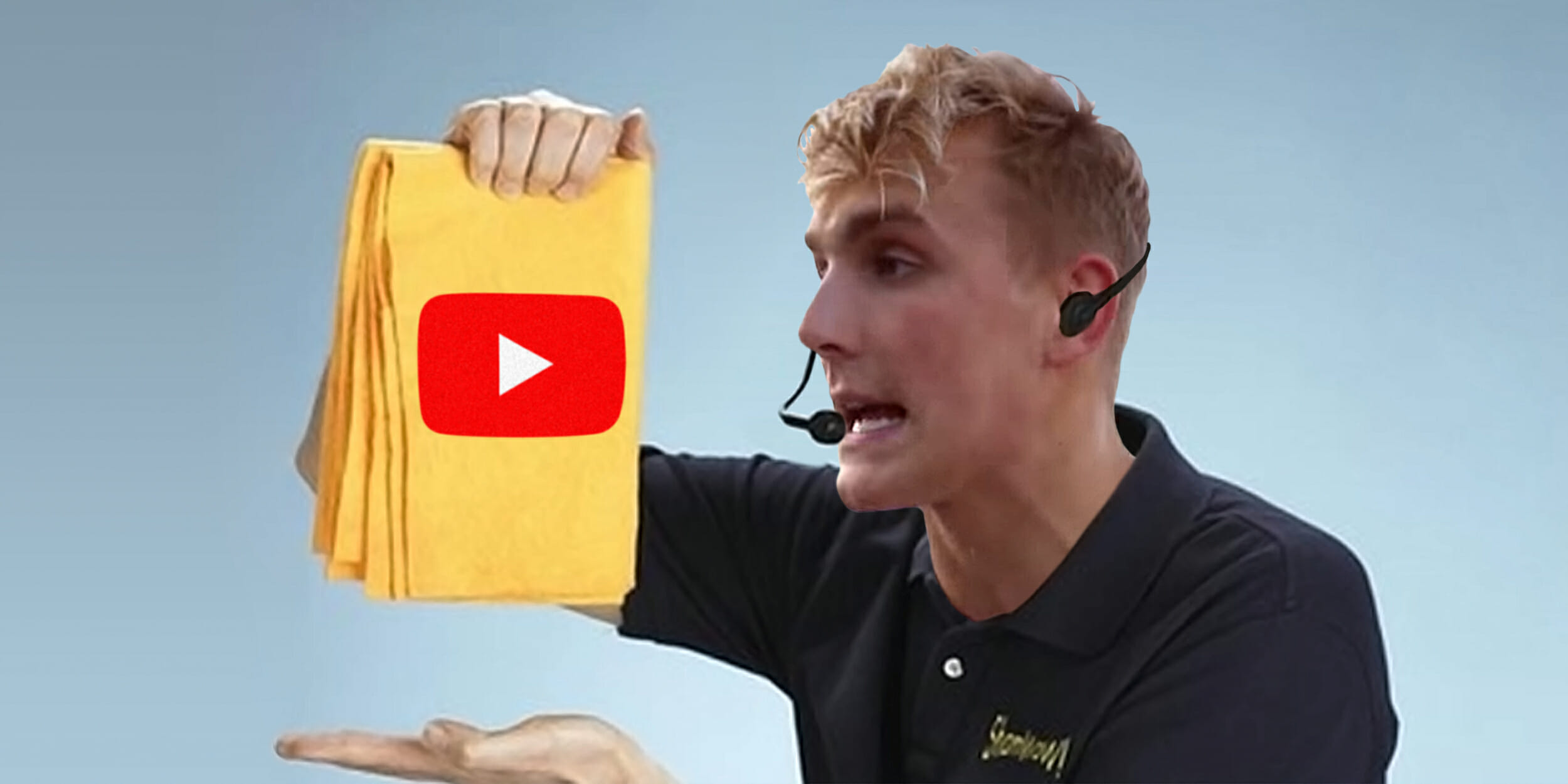 Jake Paul with YouTube logo on Shamwow