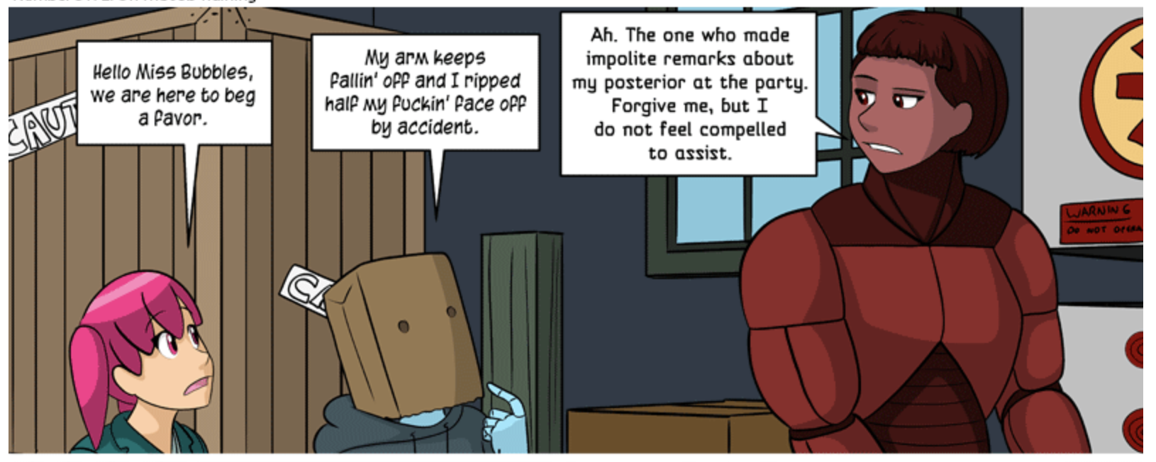 comic books for adults : questionable content