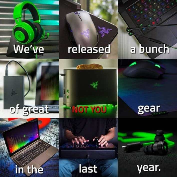 alienware coopts the not you meme