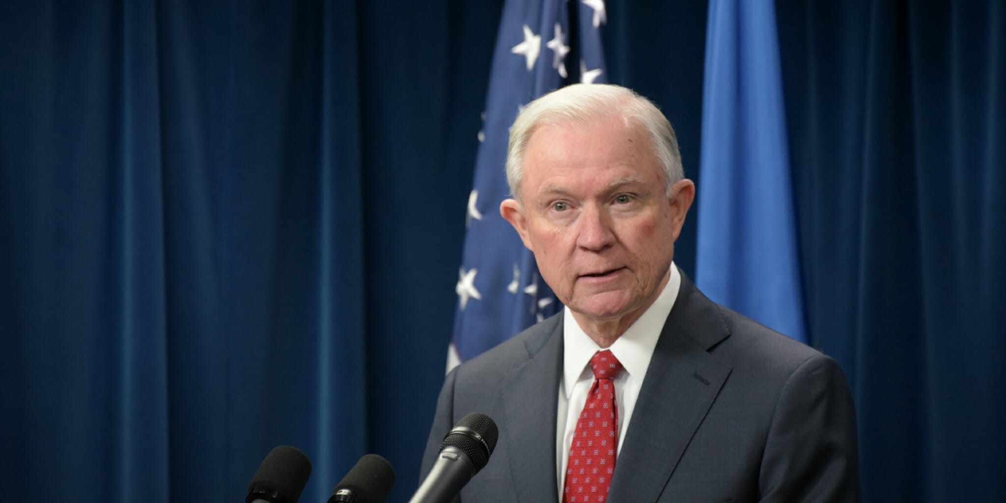 Attorney General Jeff Sessions delivers remarks.