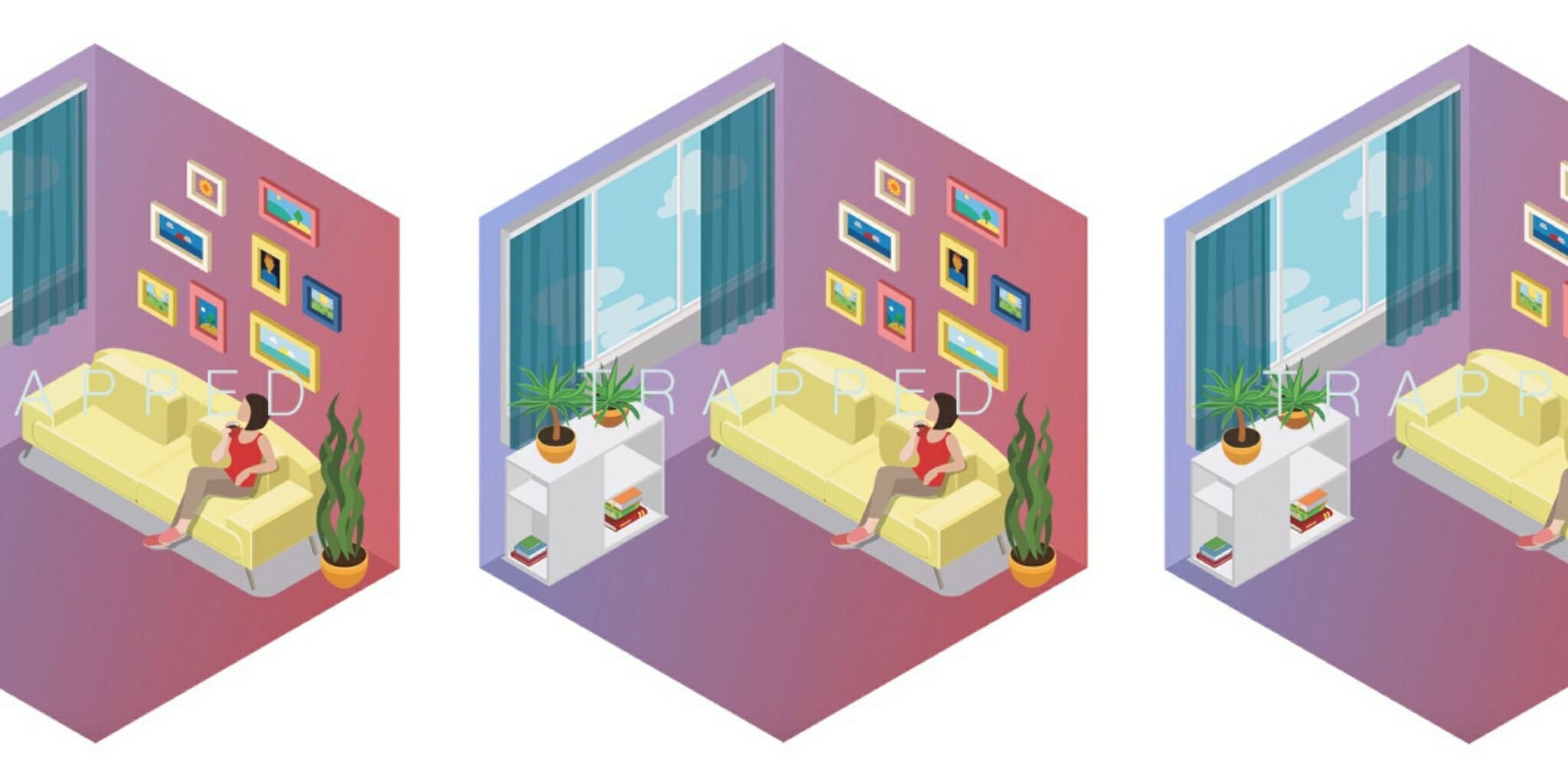 A screenshot of the 'Trapped' game that teaches players the difficulties in getting an abortion.