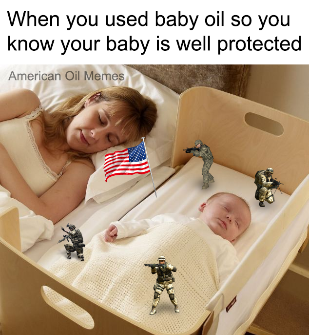 us invades crib for baby oil