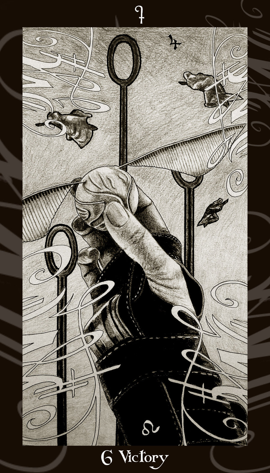 A Quidditch victory as the Minor Arcana Six of Wands