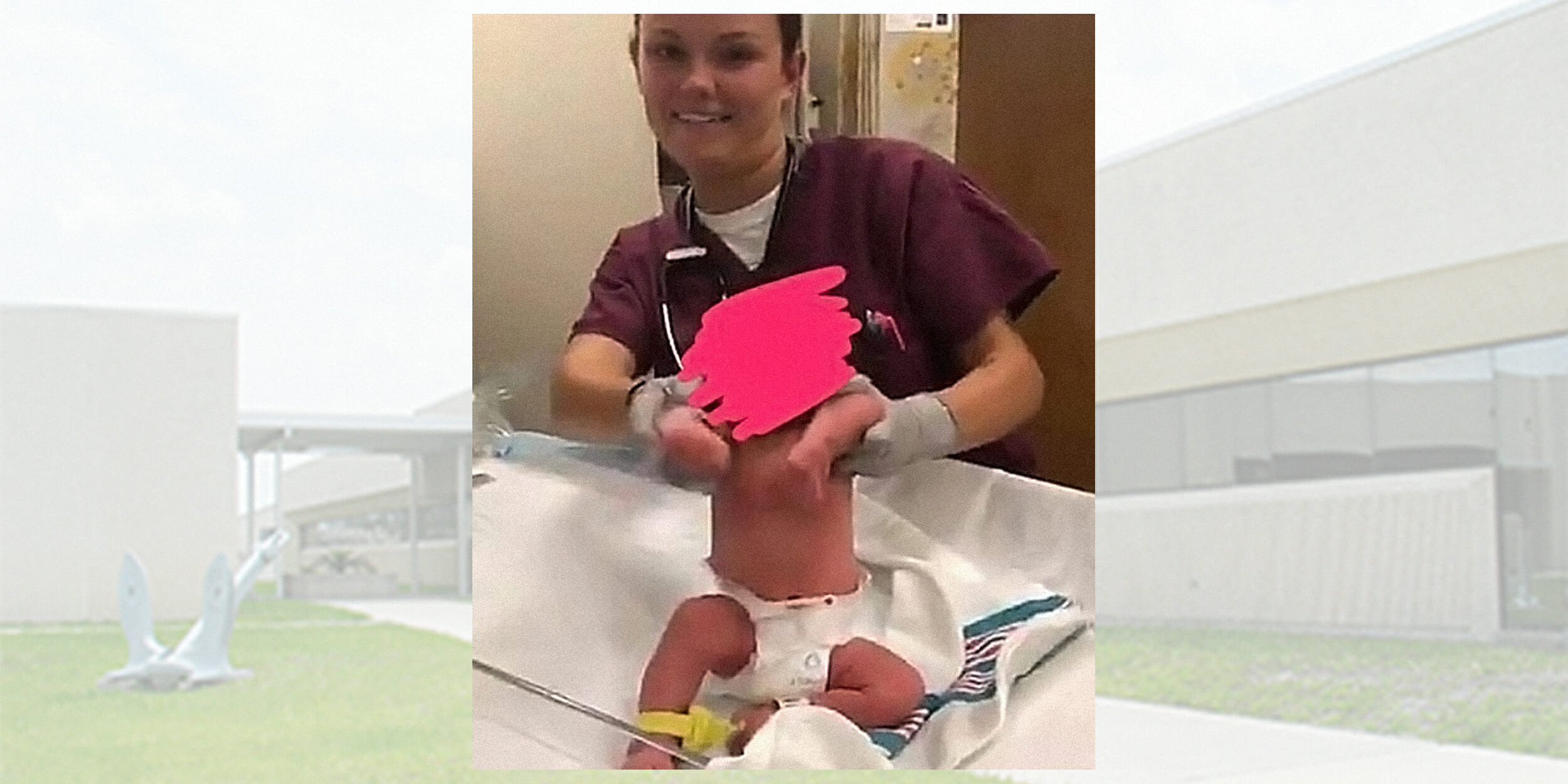 Navy nurse making newborn baby "dance" to 50 Cent
