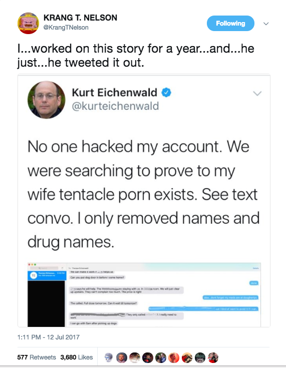 he just tweeted it out