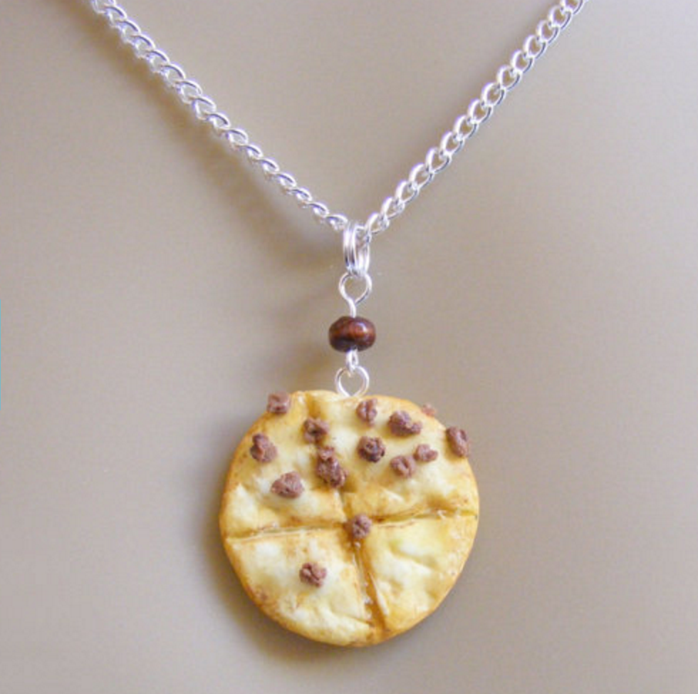 None Pizza with Left Beef necklace  