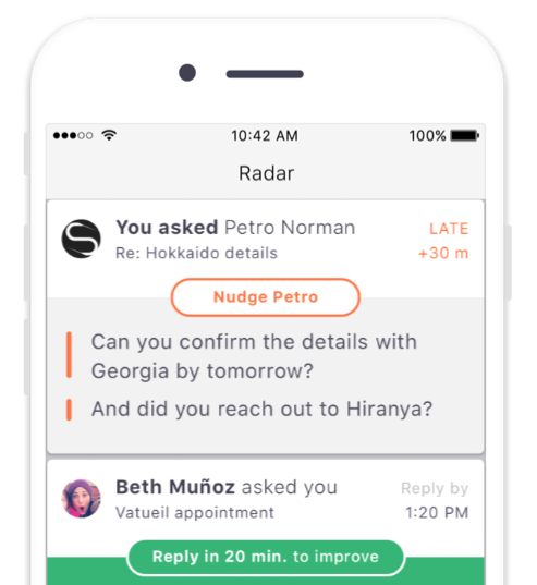 best email app for ios : Notion email app on iPhone