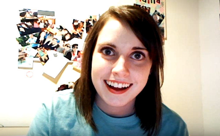 Overly Attached Girlfriend meme: Laina Morris