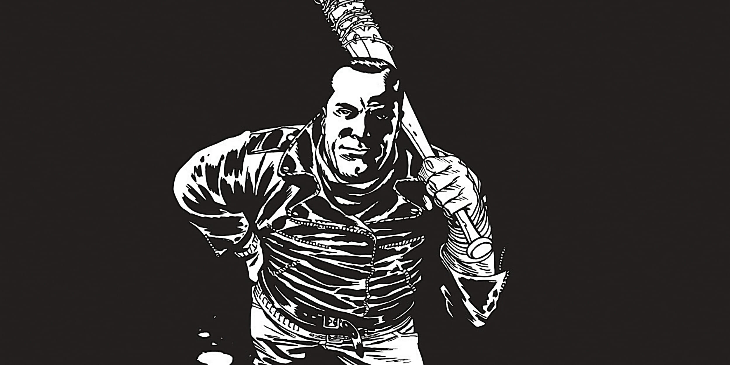 Negan holding a baseball bat