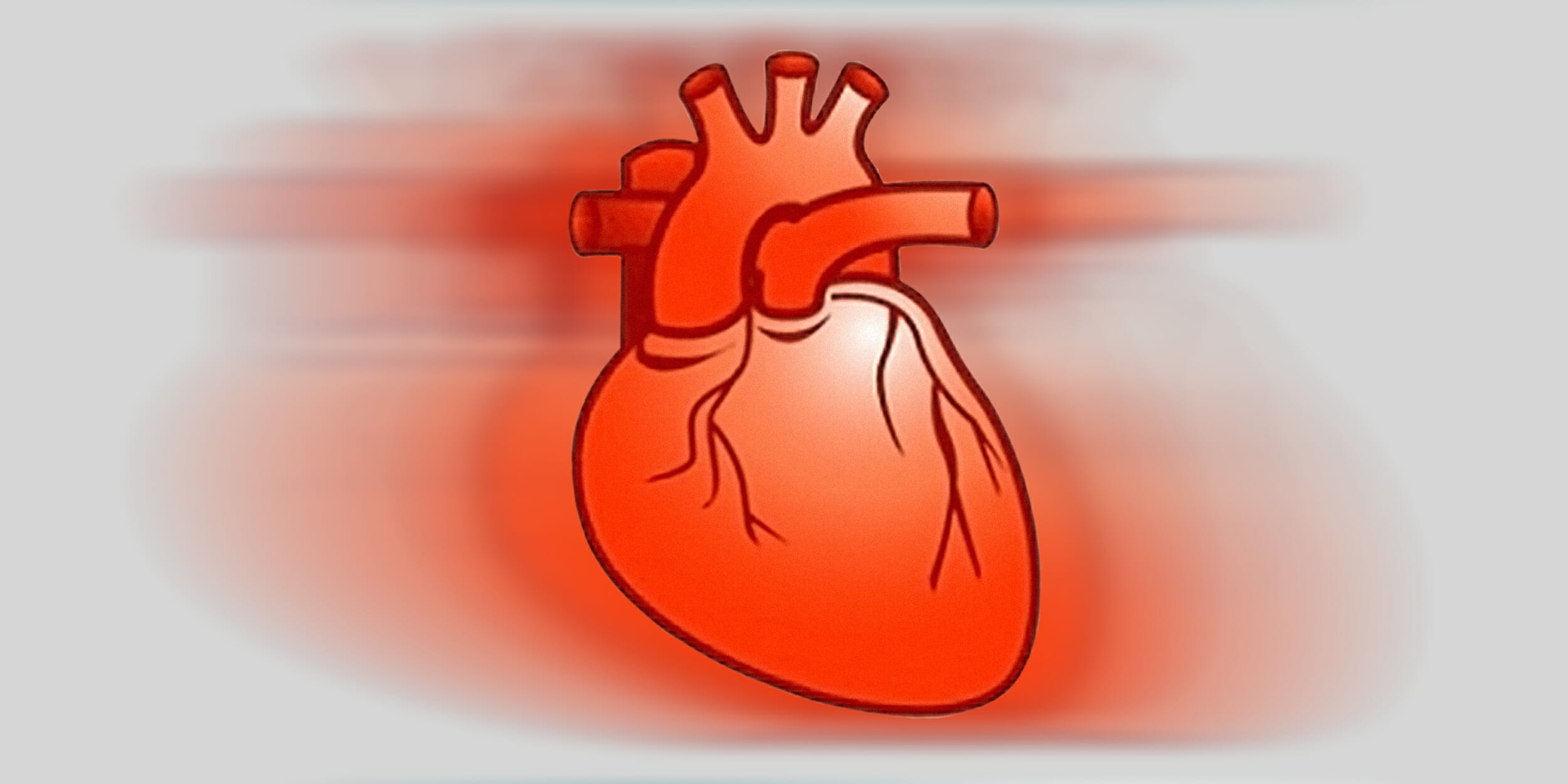 Illustrated heart with blur