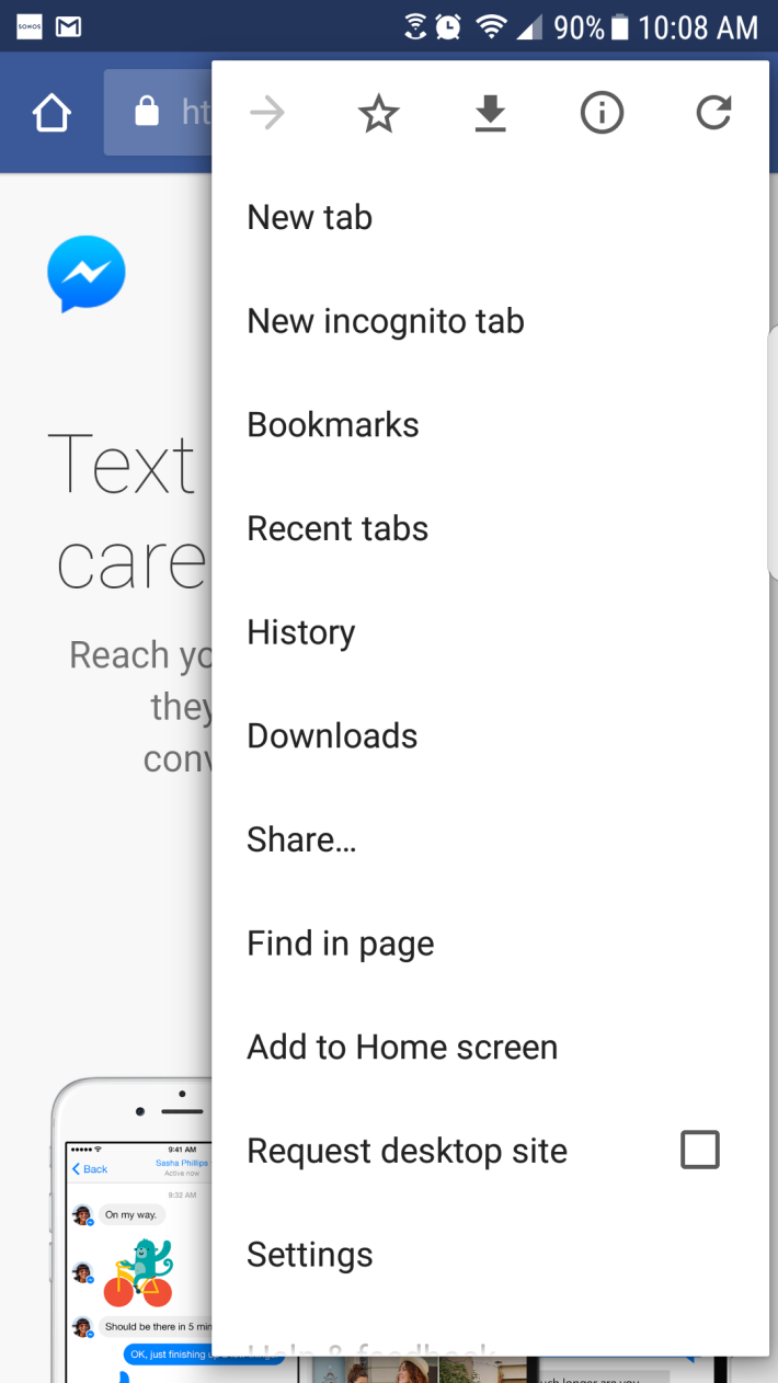 Facebook messages without messenger