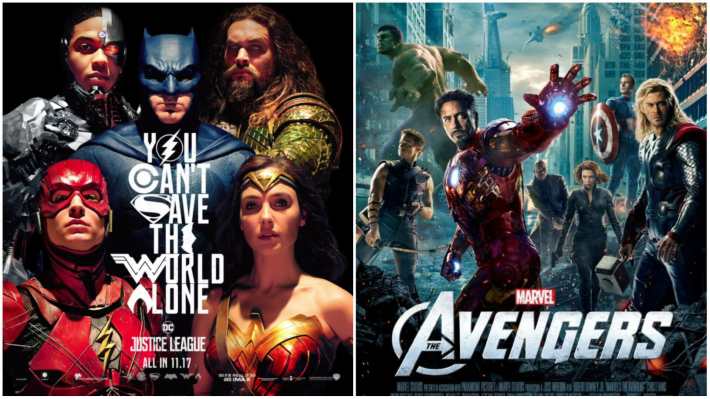 dc vs marvel : justice league and avengers
